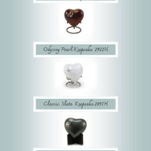 Keepsakes - hold a portion of ashes (Keepsakes and keepsake stands sold separately) (click to view options)