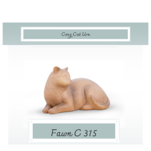 Cozy Cat Urn - Fawn C 315