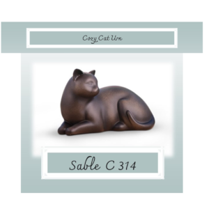 Cozy Cat Urn - Sable C 314