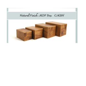 Natural Finish MDF Box Urn CMBN