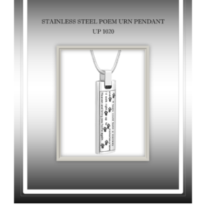 Pendant - Stainless Steel Poem Urn UP1020