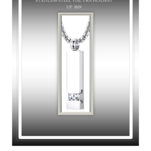 Pendant - Stainless Steel Vial Rectangular UP1029