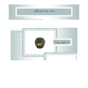 Silhouette Cat Urn - Fern 2891 P